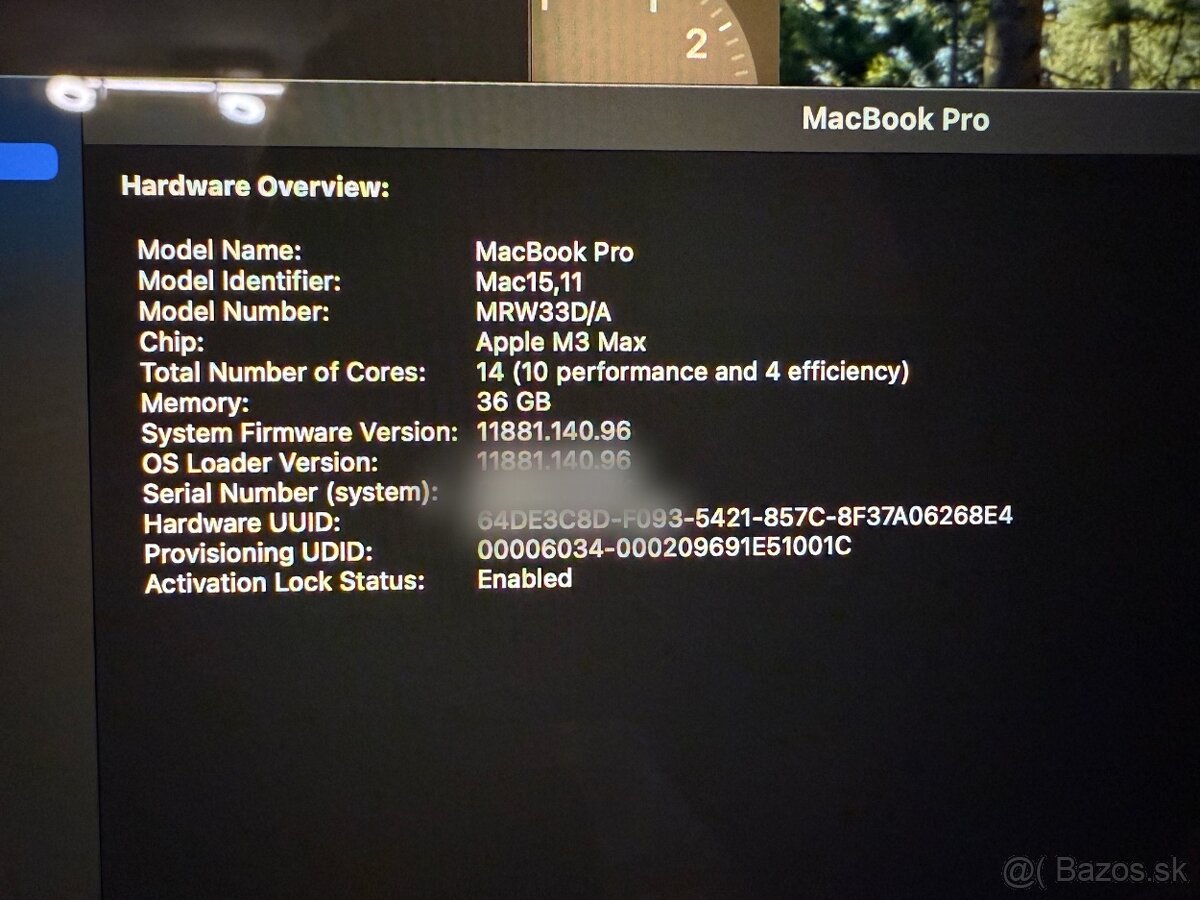 Predám macbook M3 pro MAX 1TB,36RAM,30CPU,14GPU,velkosť 16’ - 10