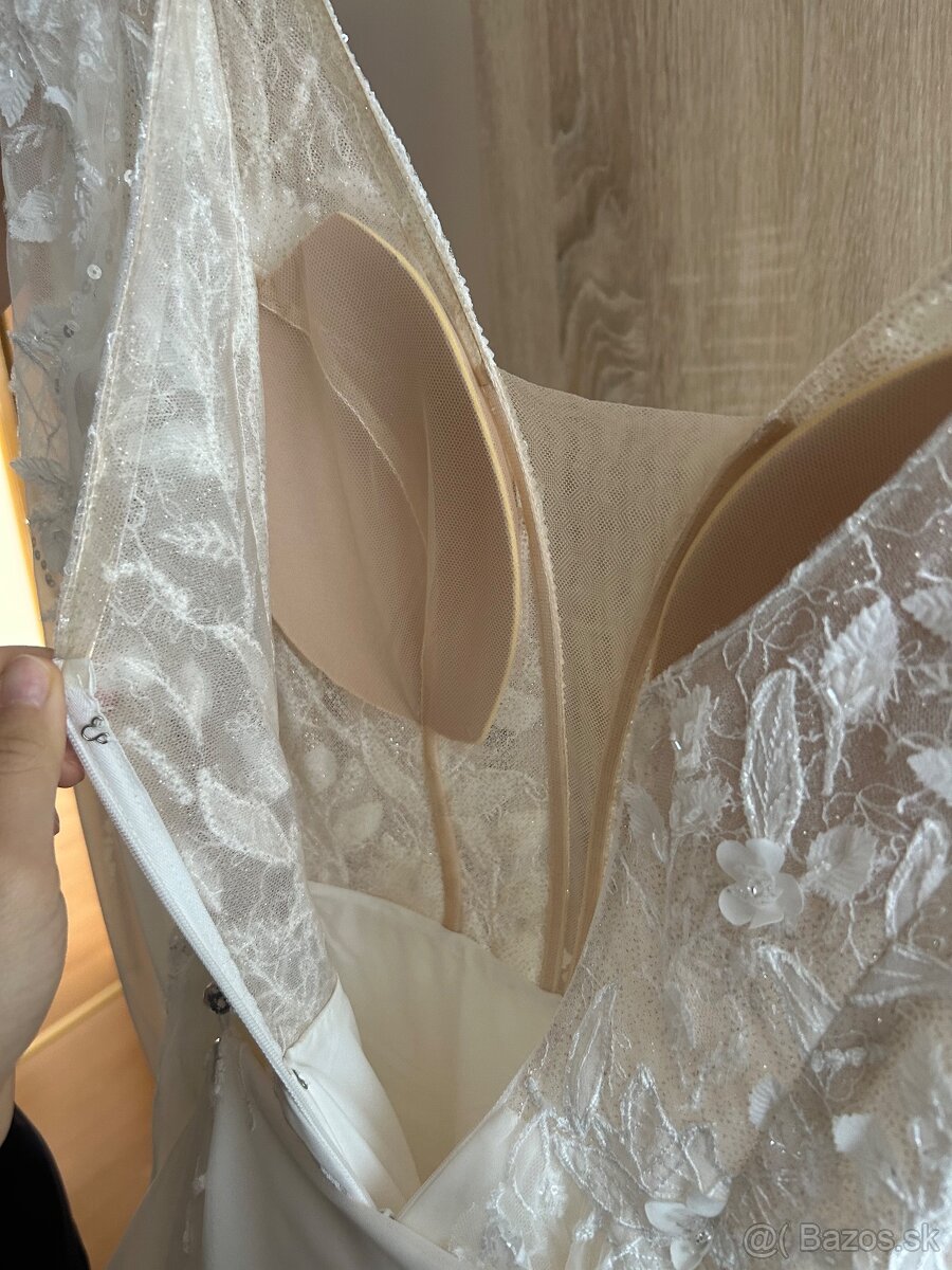 Svadobné šaty + spodnica s kruhom - 10
