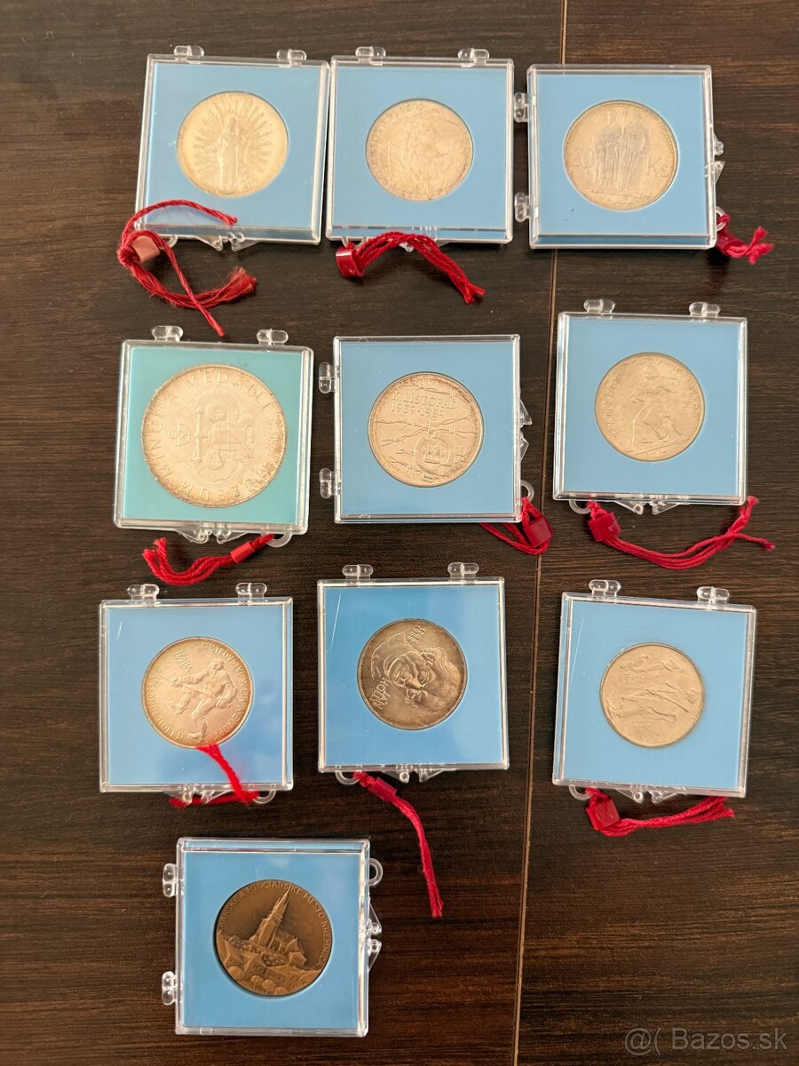 strieborne mince prof - 10