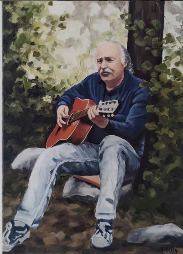 Ručne maľovaný obraz - olejomaľba - portrét - 10