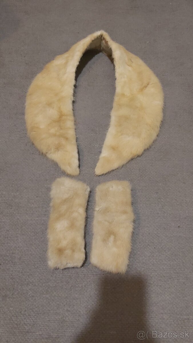 kožušinová norková súprava - límec a rukávy - 10