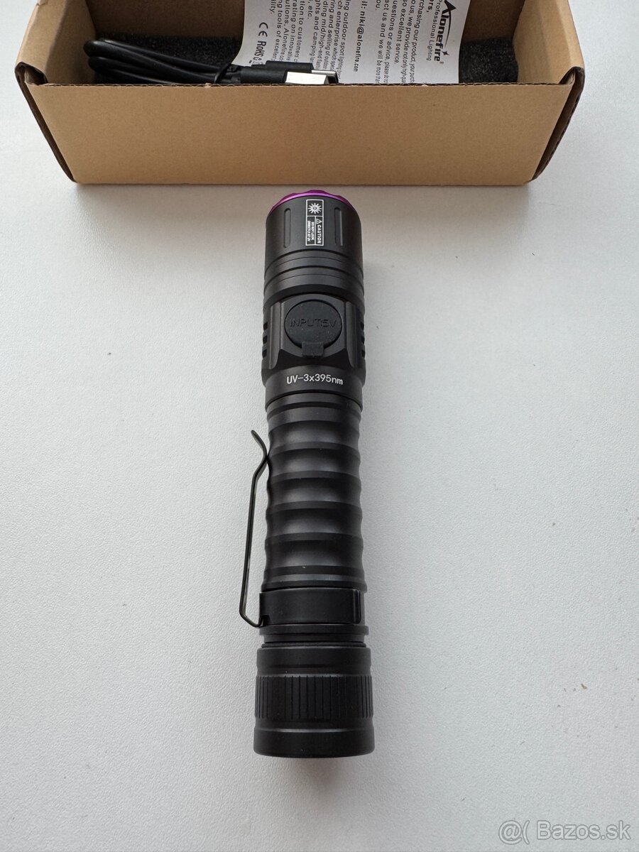 UV LED baterka 3x365nm 3x395nm nabijatelna - 10