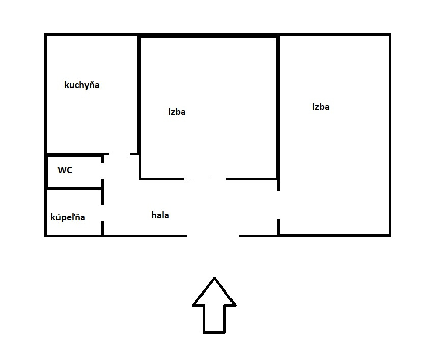 Na prenájom 2izb, Košická, 60m2, p.1./4, po rekonštrukcii, i - 10