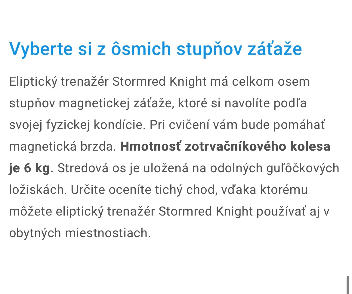 Elipticky trenažér Stormred Knight - 10