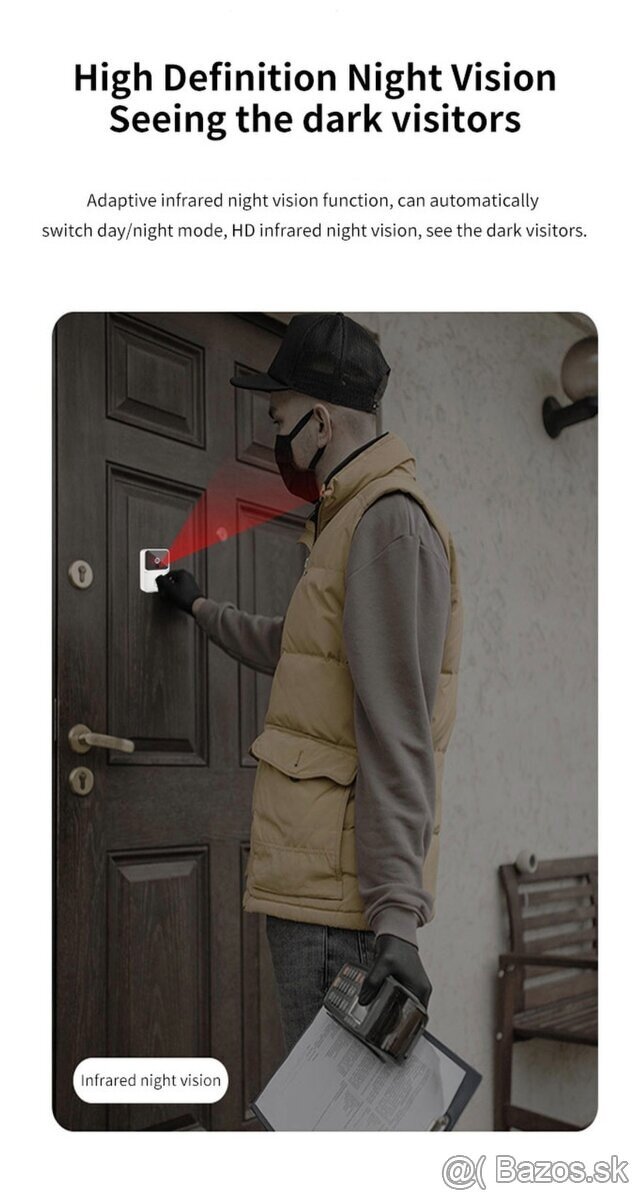 Bezdrôtový video zvonček s HD kamerou a 4,3" IPS displejom - 10