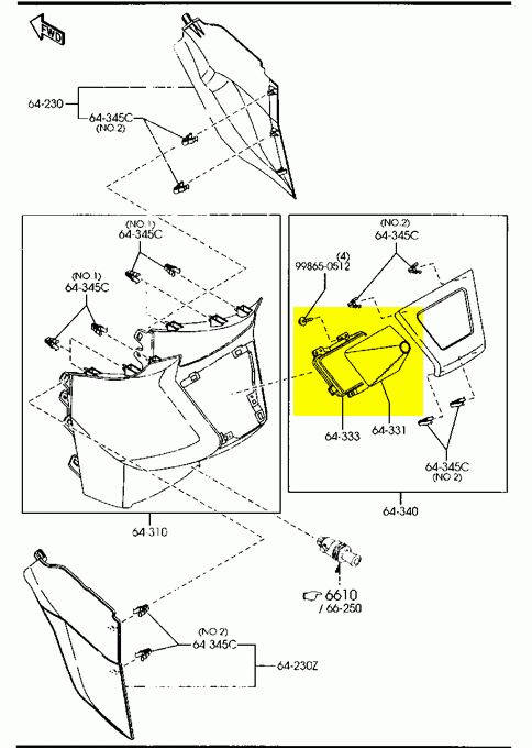 Mazda 5 (CR19, 2005-2010) Manžeta radiacej páky CC2964334 - 10