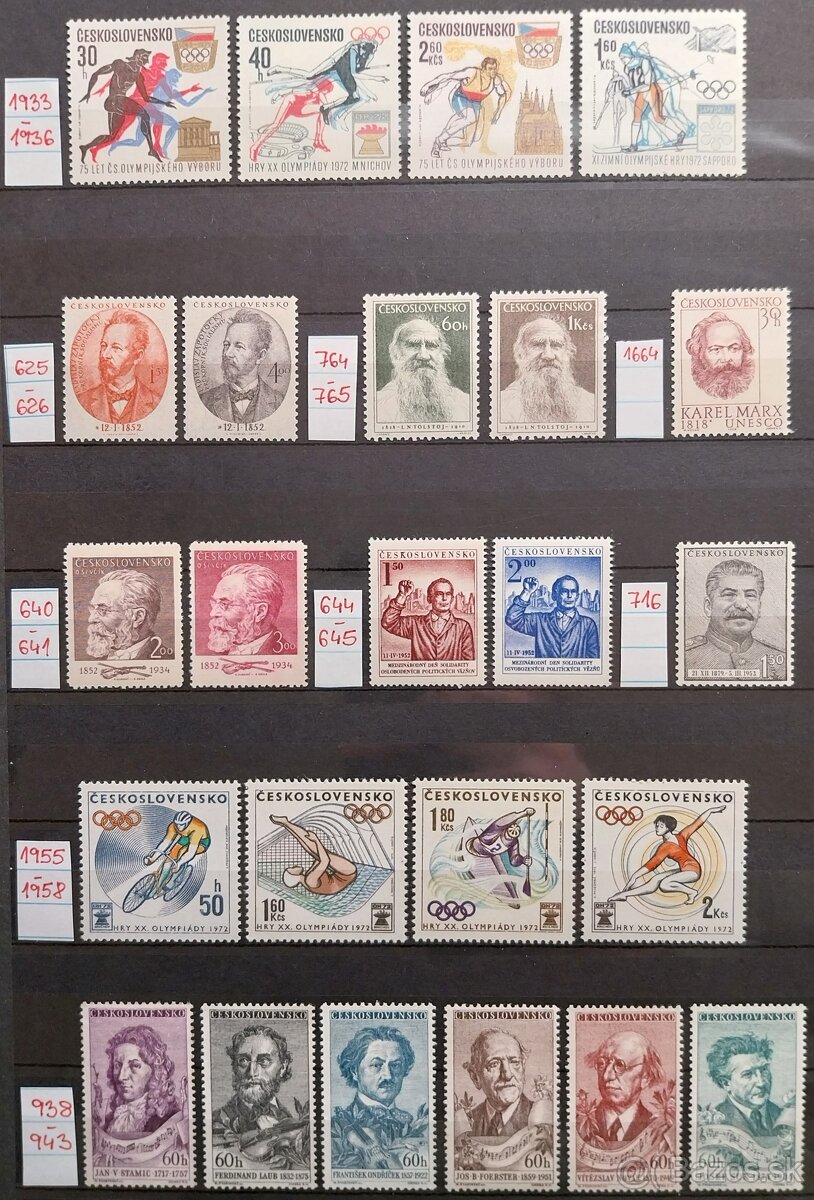 Známky ČESKOSLOVENSKO – 3 - 10