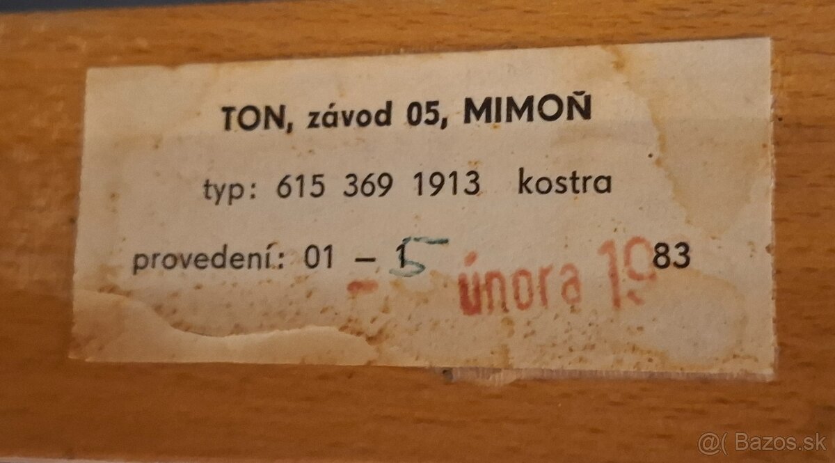 Staré kreslo Ton, typ : 615 369 1913 v pôvodnom stave, 1 kus - 10