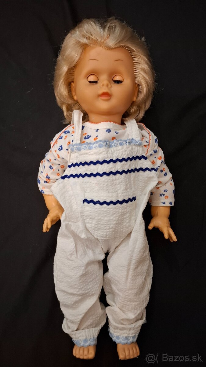 Stará bábika československej výroby, dĺžka 57 cm - 10