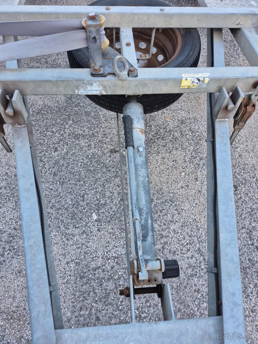 AKB prívesný vozík, preprava AUT, podvalník 2x ossý - 10