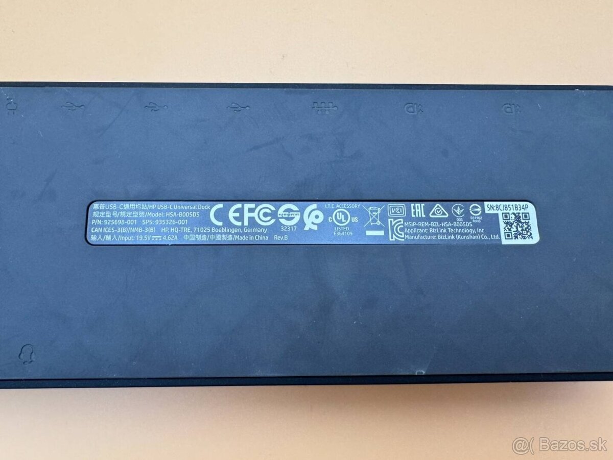 Predám dokovaciu stanicu na notebooky HP HP USB-C Universal. - 10