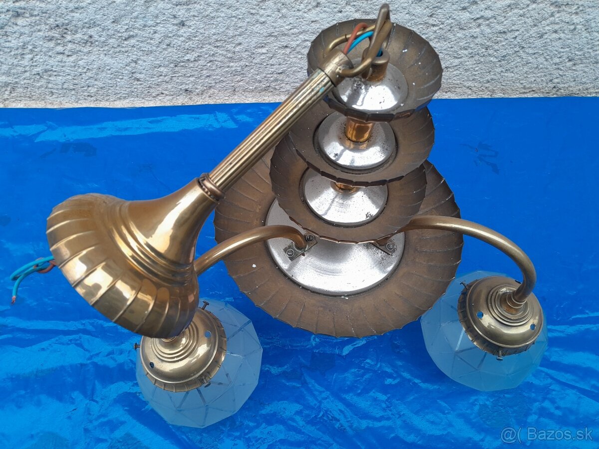 Historický mosadzný luster. - 10