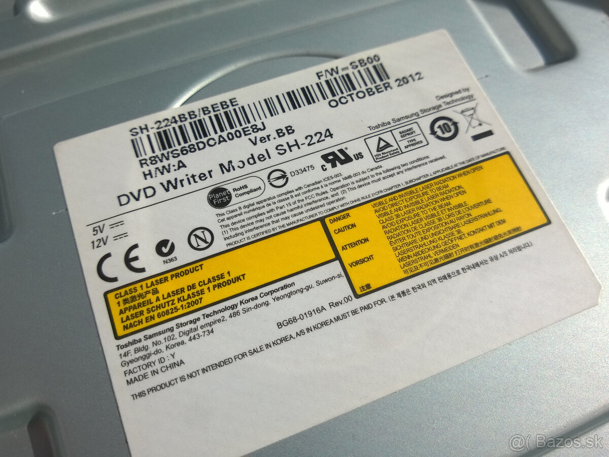 DVD mechanika Writer Model SH-224 - SATA - 10