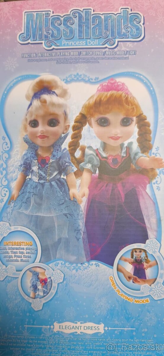 Bábika Anna a Elsa vysoká 36 cm spieva a svieti - 10