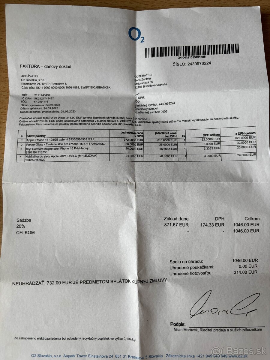 Predám IPHONE 15 - 10