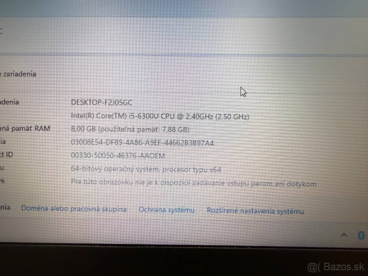 Notebook Lenovo T470, i5, SSD 256 GB, 8 GB RAM, HD - 10