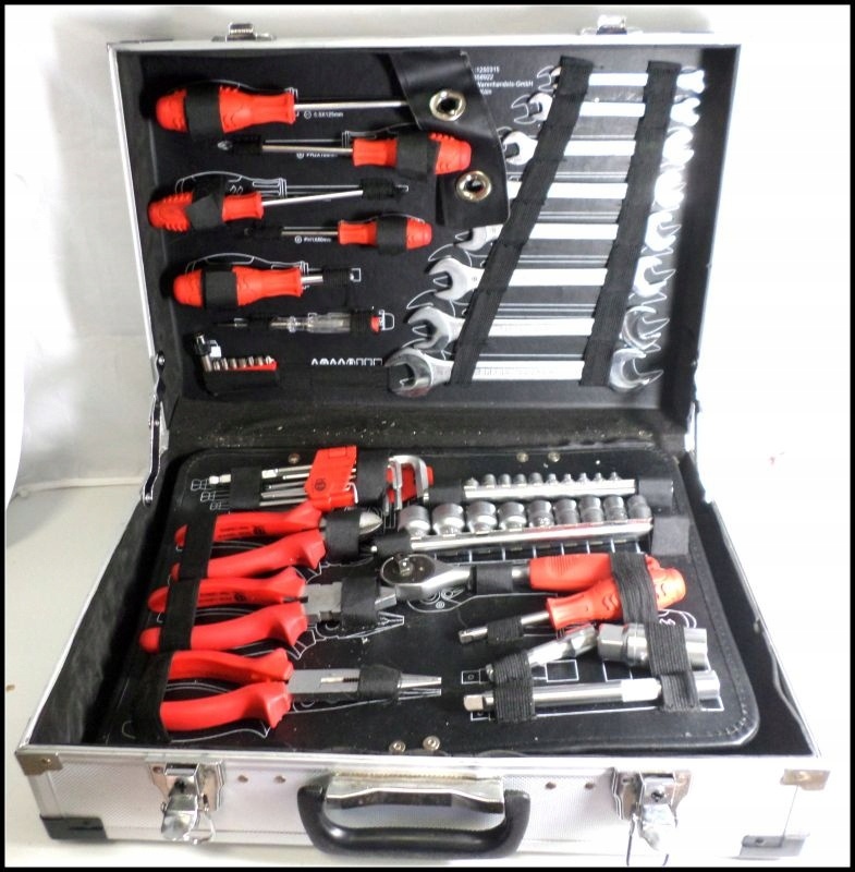 Kompletná sada náradia Cr-V v kufri 162 dielov 1257452 - 10