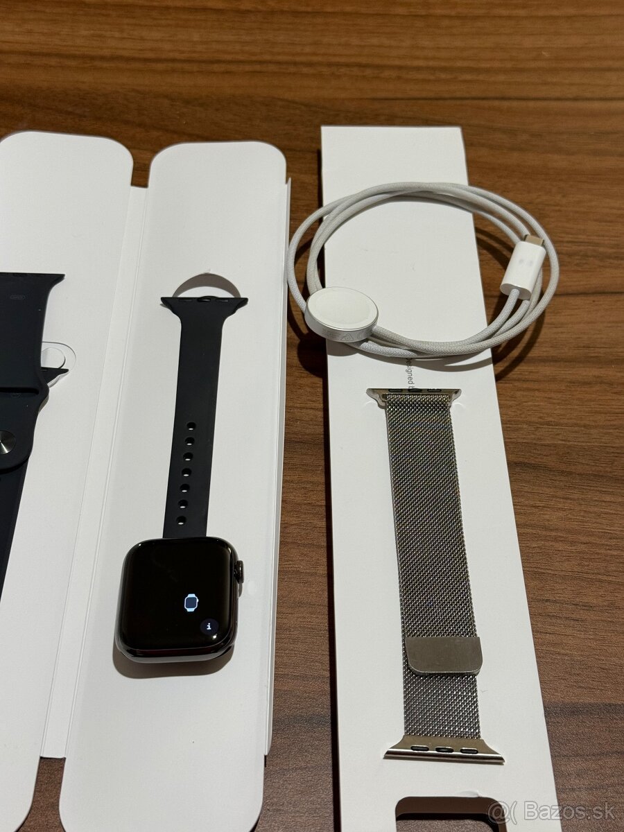 Apple Watch 8 Stainless steel ESIM 45mm,batéria 100% - 10