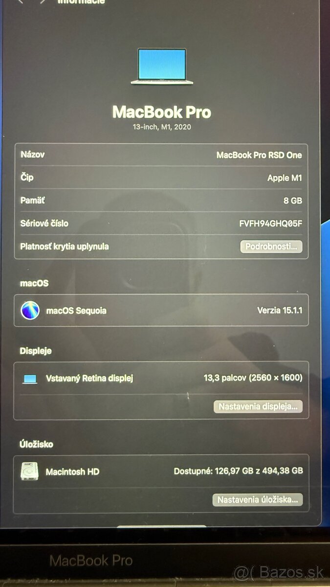 Apple MacBook Pro 13,3” M1 8GB RAM 512GB SSD - 10