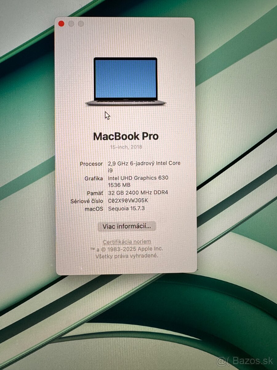 MacBook Pro 15" 2018 CTO - 10