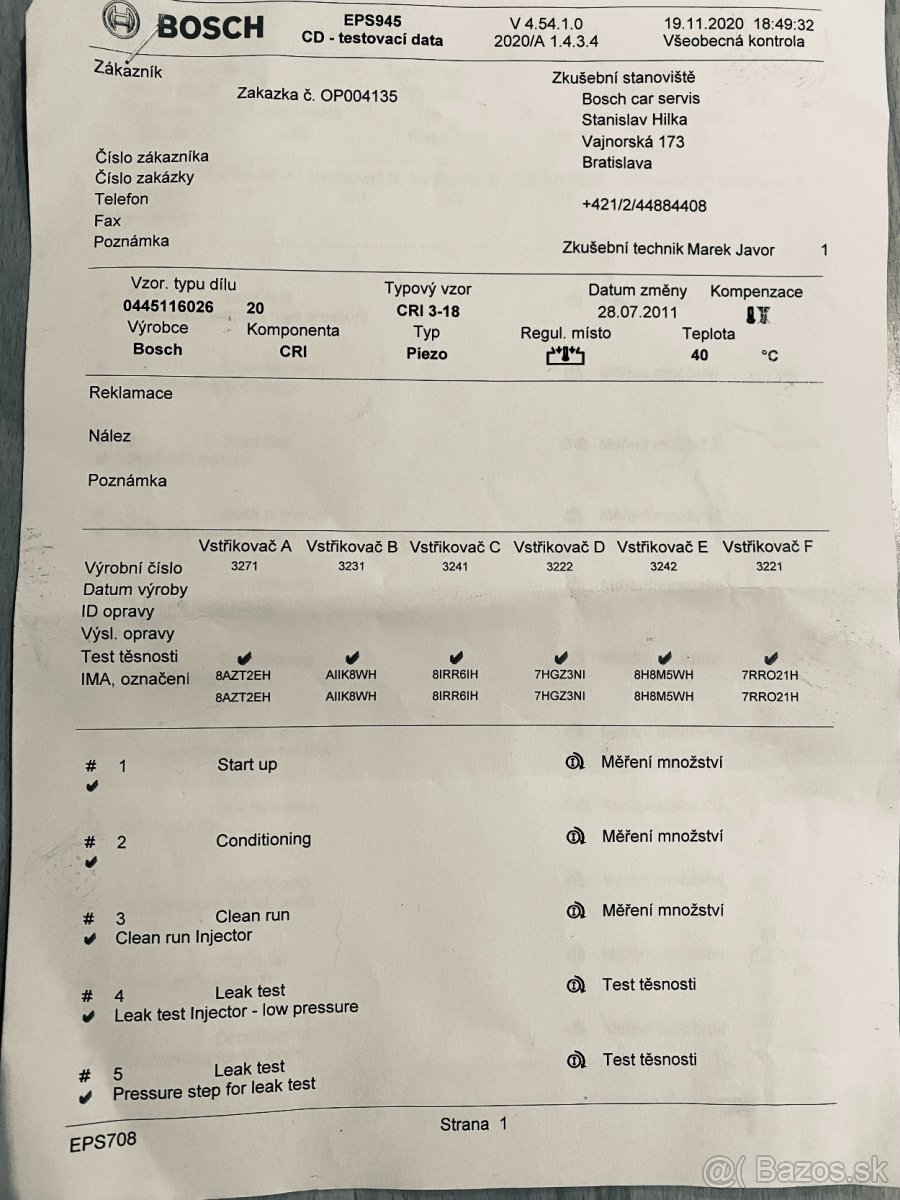 Vstrekovač Mercedes ML350CDI 170kW A6420701187 0445116026 - 10