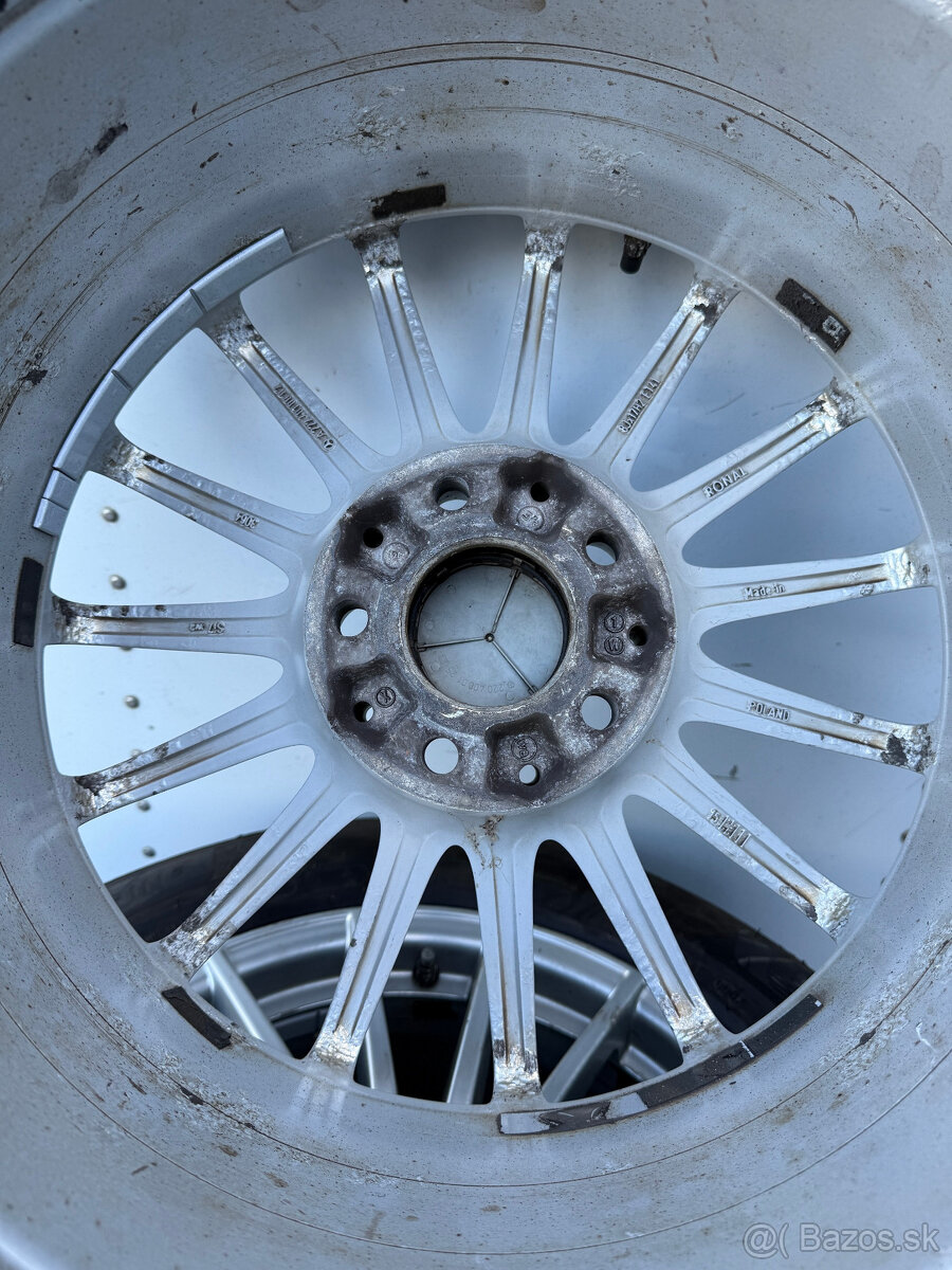 PREDÁM sadu 17" AL disky Mercedes-Benz +zimné pneu MICHELIN - 10