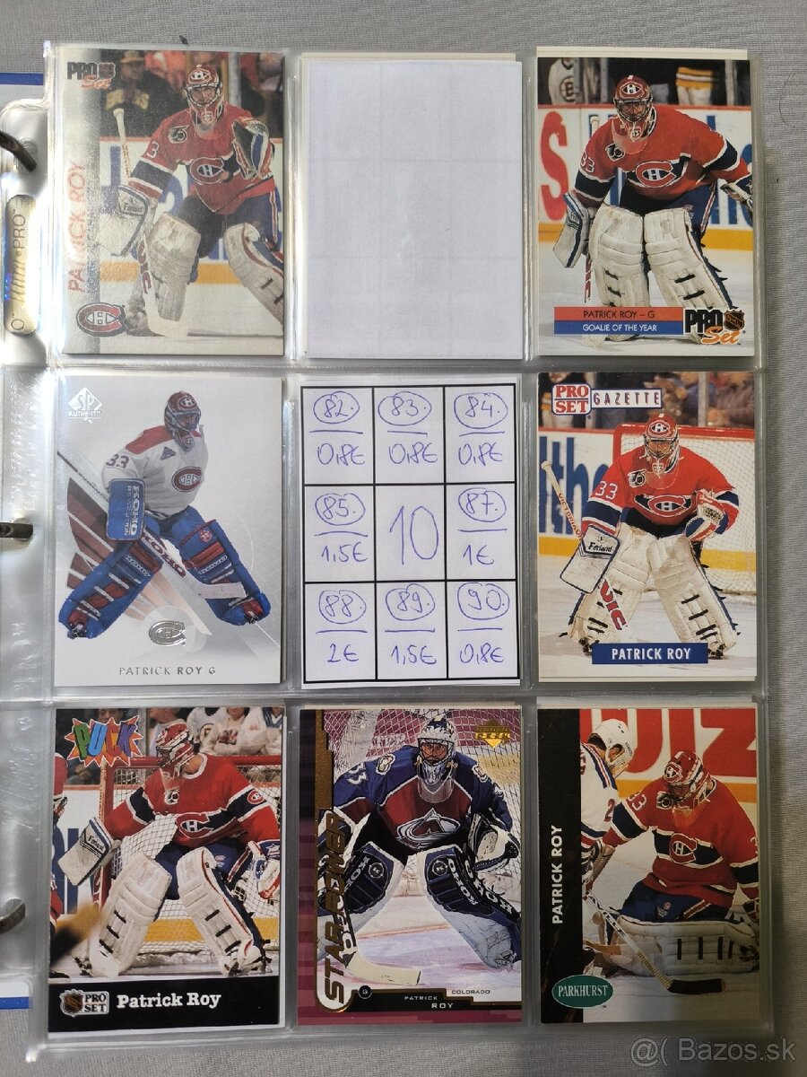 Hokejové kartičky - Patrick Roy 1 - 10