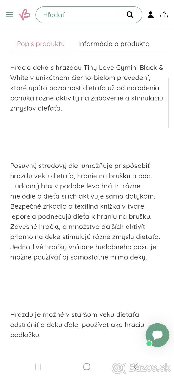 Hracia deka Tiny Love black &White - 10