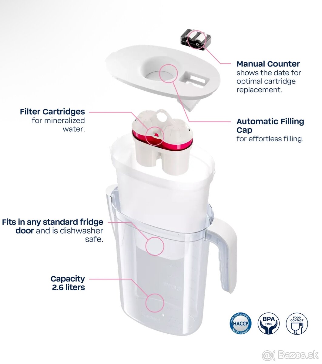 BWT VIDA filtračná kanvica biela + 3× filter - 10