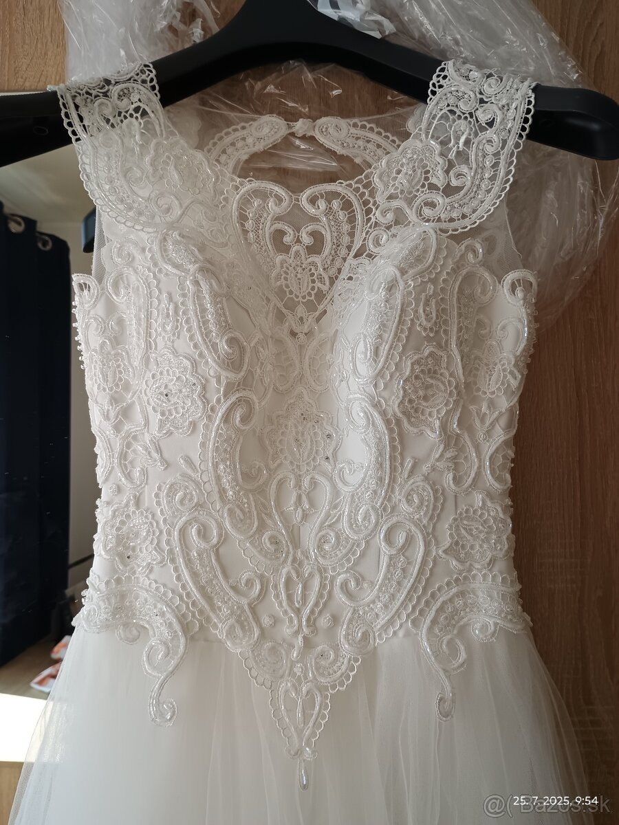 Svadobné šaty 36-38,S-M - 10