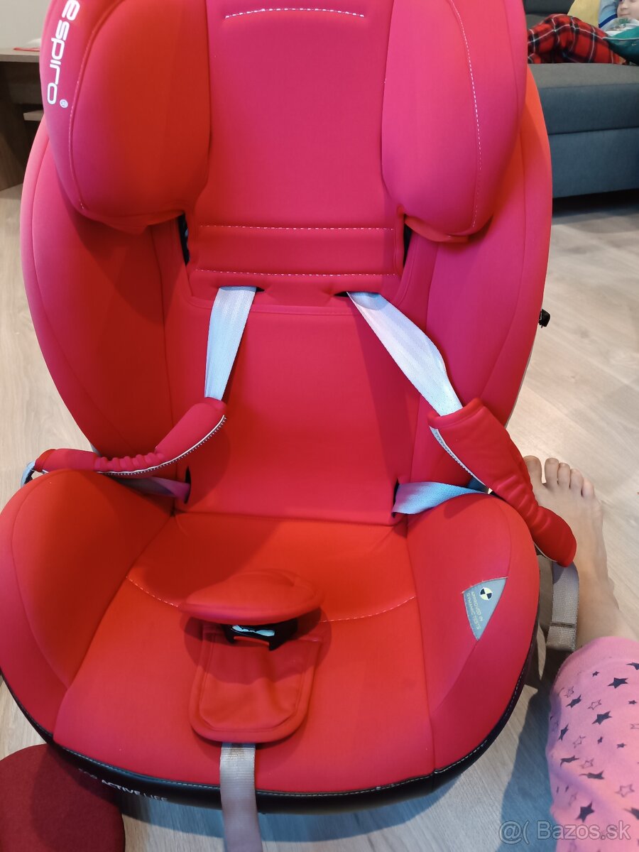 Autosedačka kappa espiro 9-36kg červená plus hnedá autosedač - 10