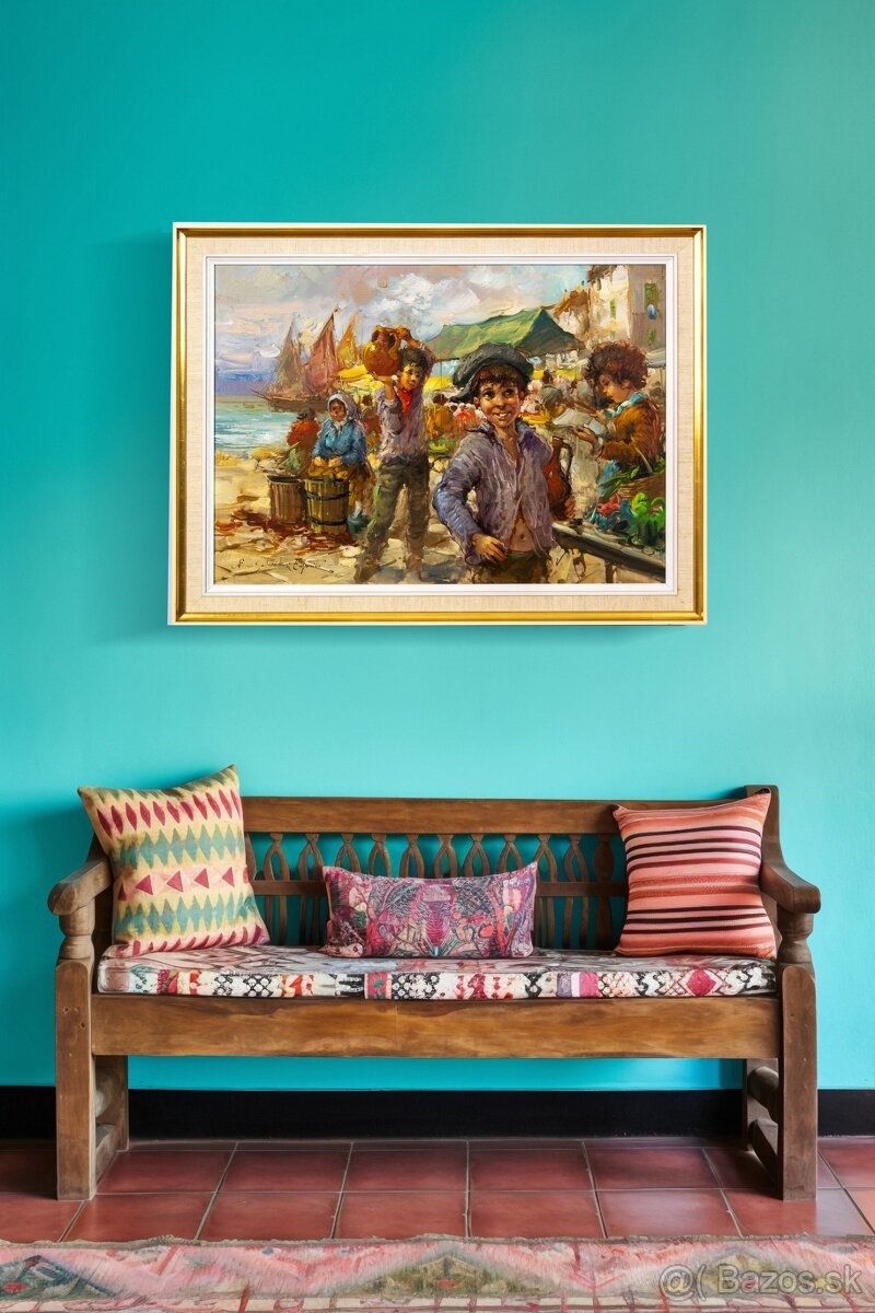 Trh , N.S.Esposito, olej na plátne, 800 × 600 mm - 10