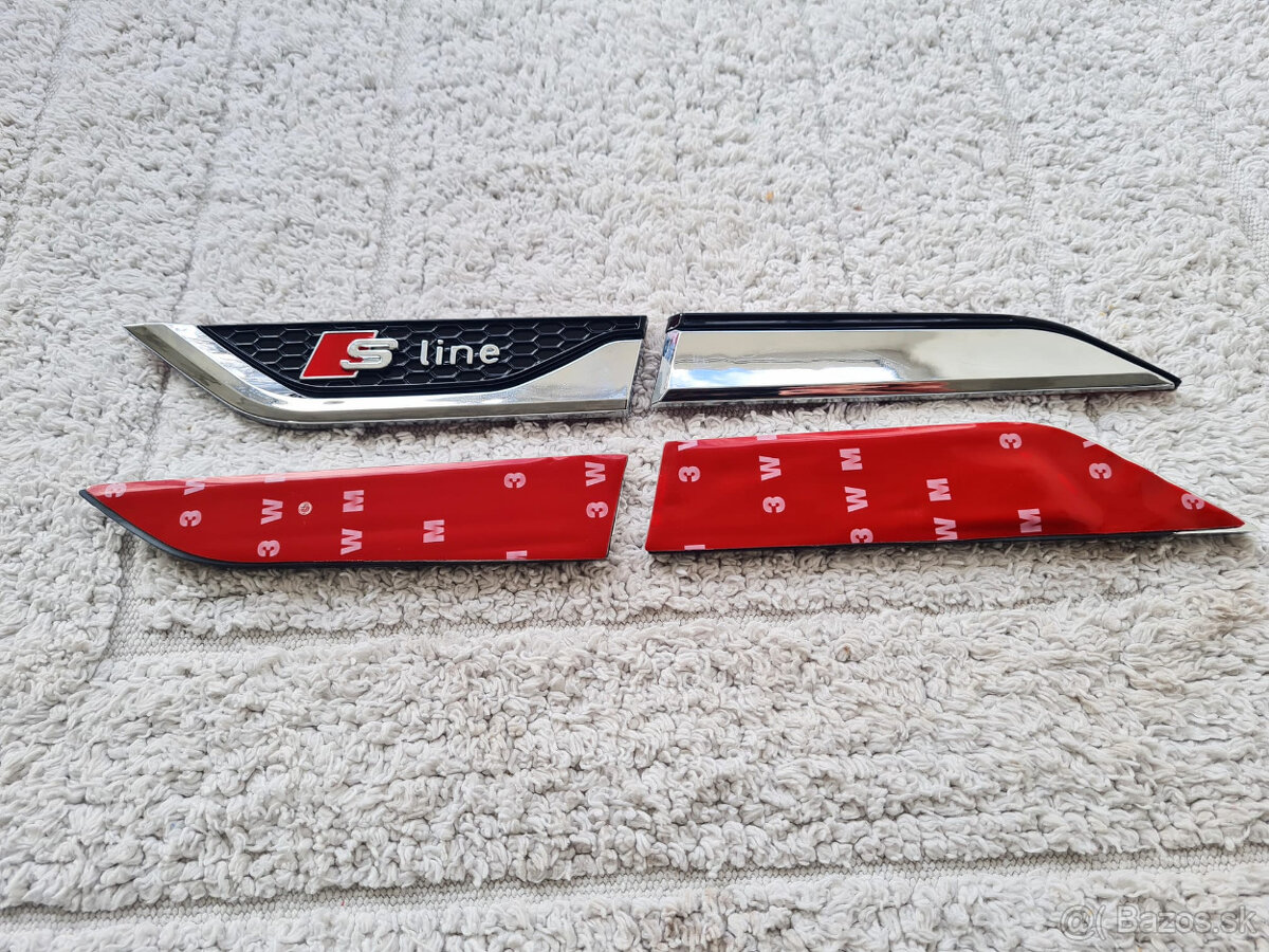 Bočné krídelká nálepky na blatník pre AUDI S-Line - 10