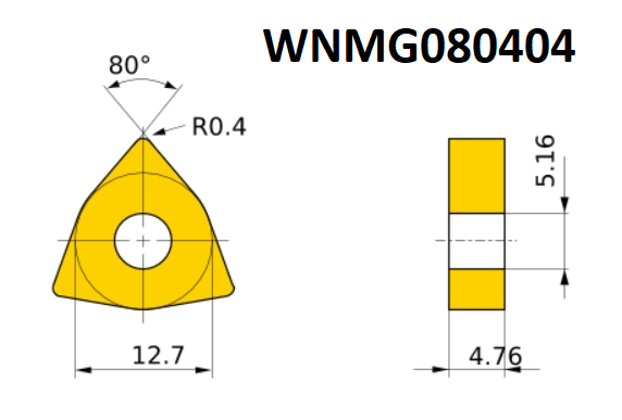 Sústružnícke nože WNMG 0804- uberacie - 10