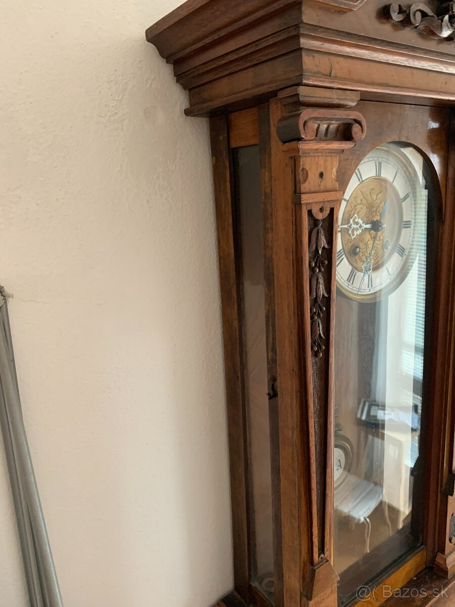 Starožitné nástenné hodiny - Gustav Becker - 10