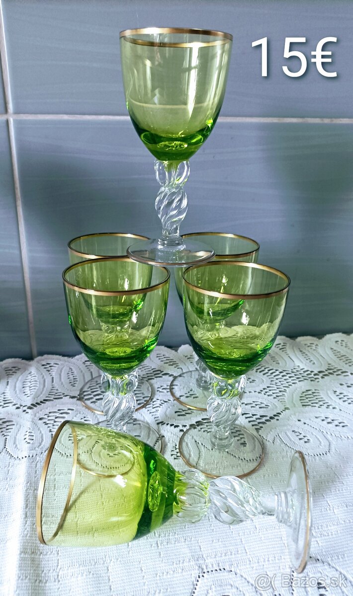 Poháre sklo - mix - 10