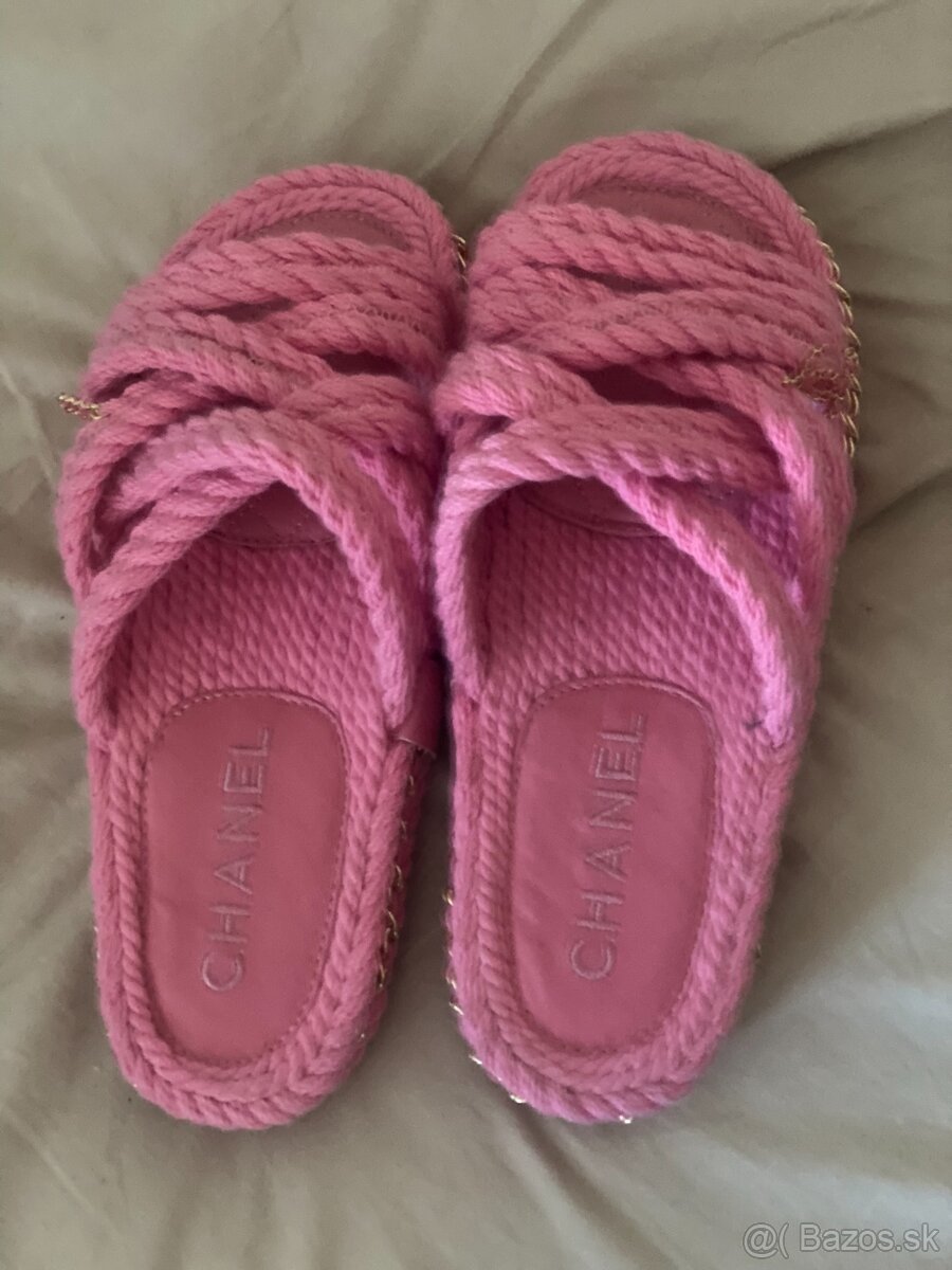 Luxusné krásne šlapky CHANEL velkosť 37/38 - 10