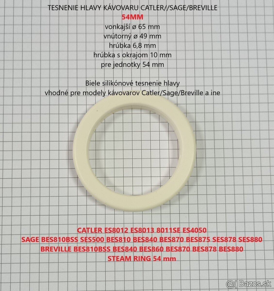 silikónové TESNENIA HLAVY KÁVOVARU CATLER/SAGE/BREVILLE - 10