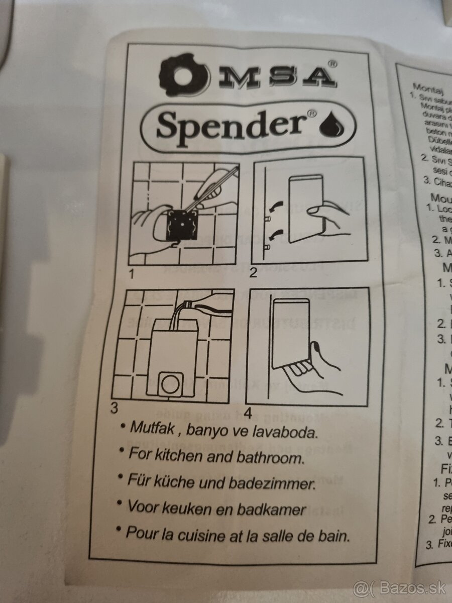 Davkovač tekutého mydla ,dezinfekcia,mydlo - 10