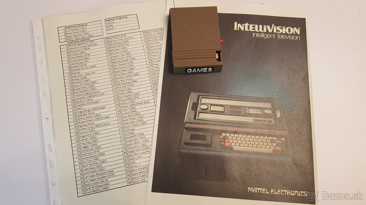 Intellivision multikarta kazeta – 144 hier + zoznam, manuál - 10