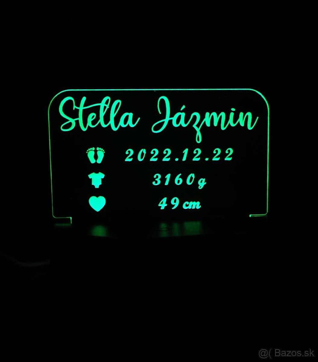 Led lampa s vlastným textom / logom - 10