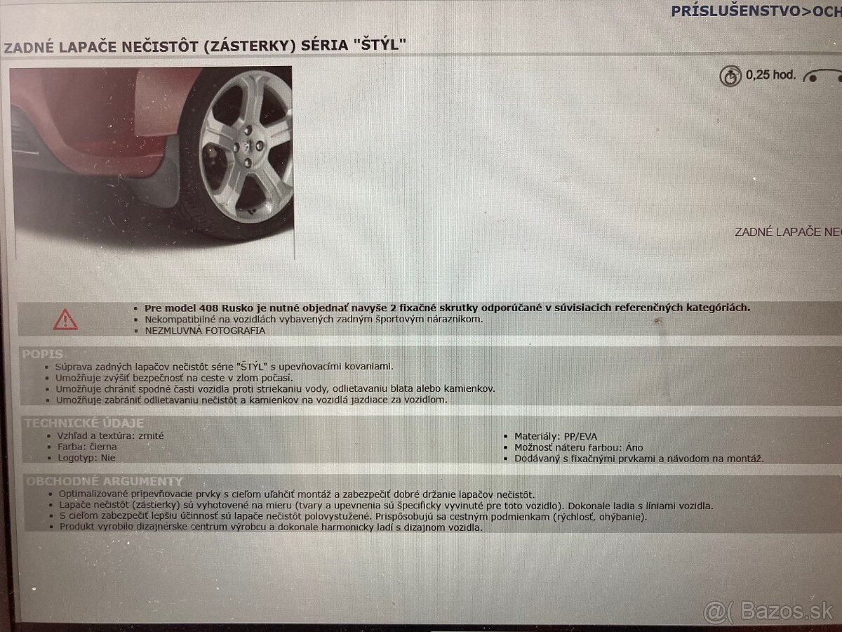 Lapače -zásterky Peugeot - 10