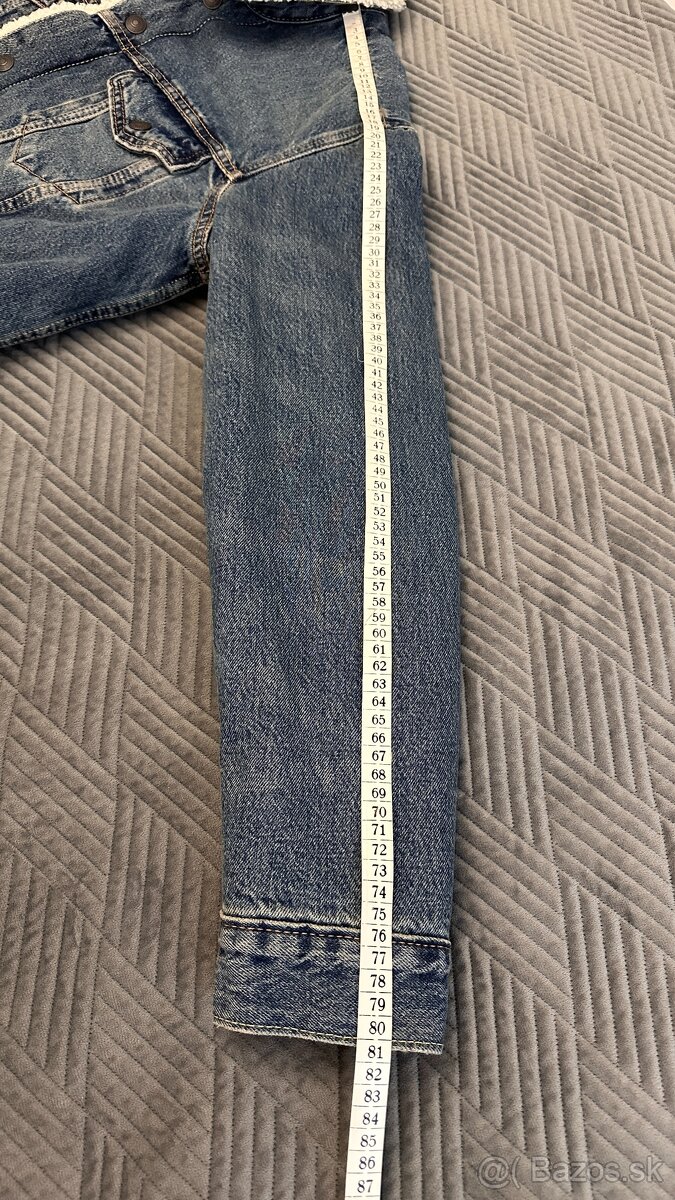 Pánska džínsová zateplená bunda LEVIS - veľkosť M - 10