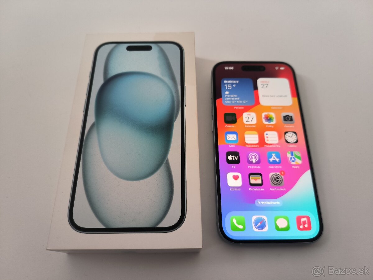 apple iphone 15 128gb Blue / Batéria 85% - 10