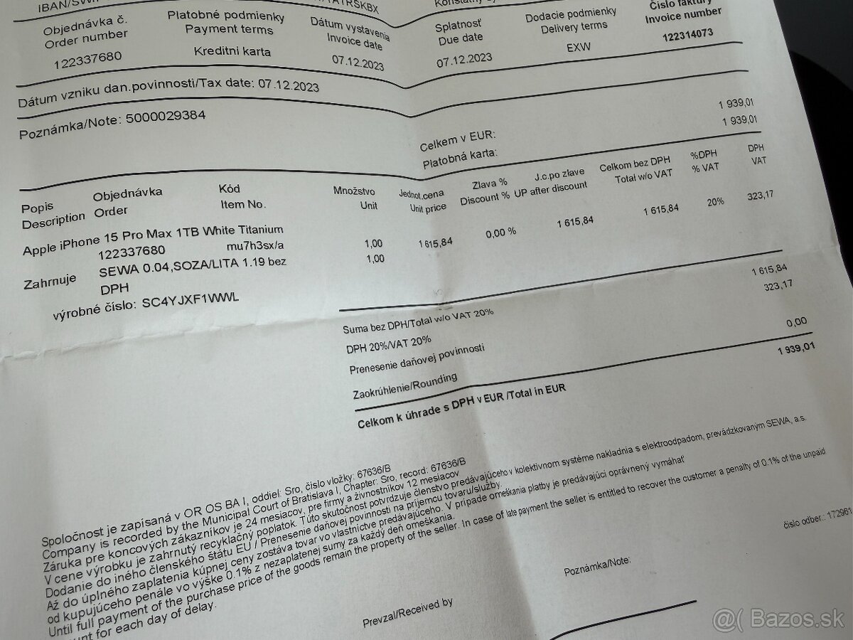 iPhone 15 Pro Max - White Titanium, 1TB - TOP STAV - 10