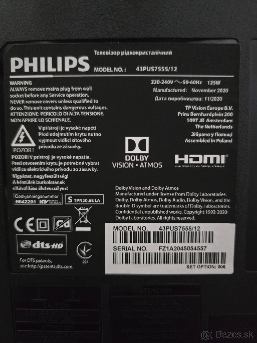 Smart TV PHILLIPS 43" na súčiastky - 10