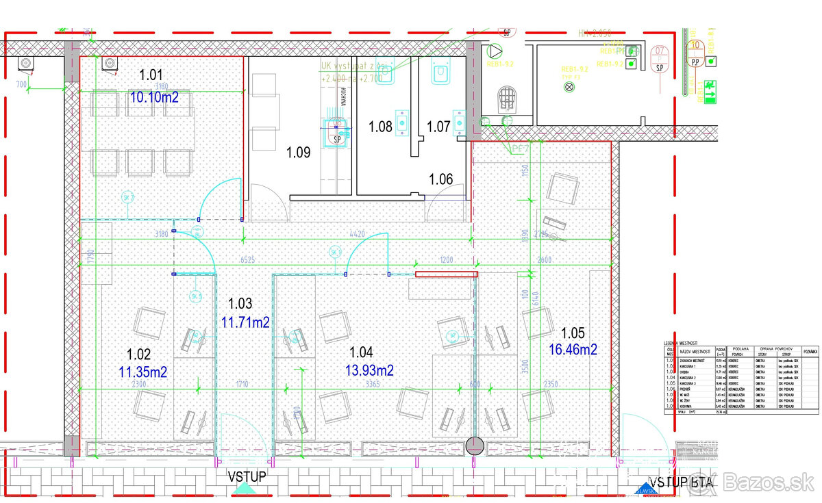 Bosen | Kancelárske priestory s dvoma parkovacími miestami, - 10