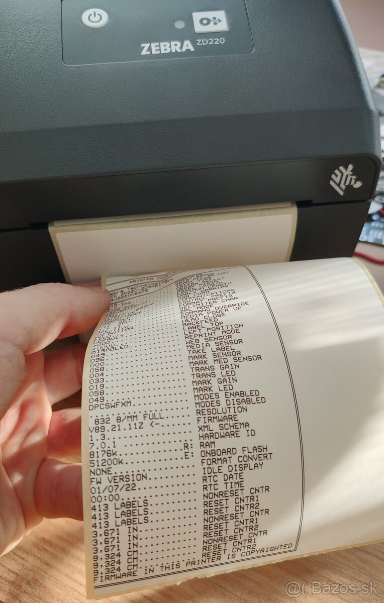 Zánovné Tlačiareň etikiet Zebra ZD220 ZD 220 DT 203dpi USB - 10