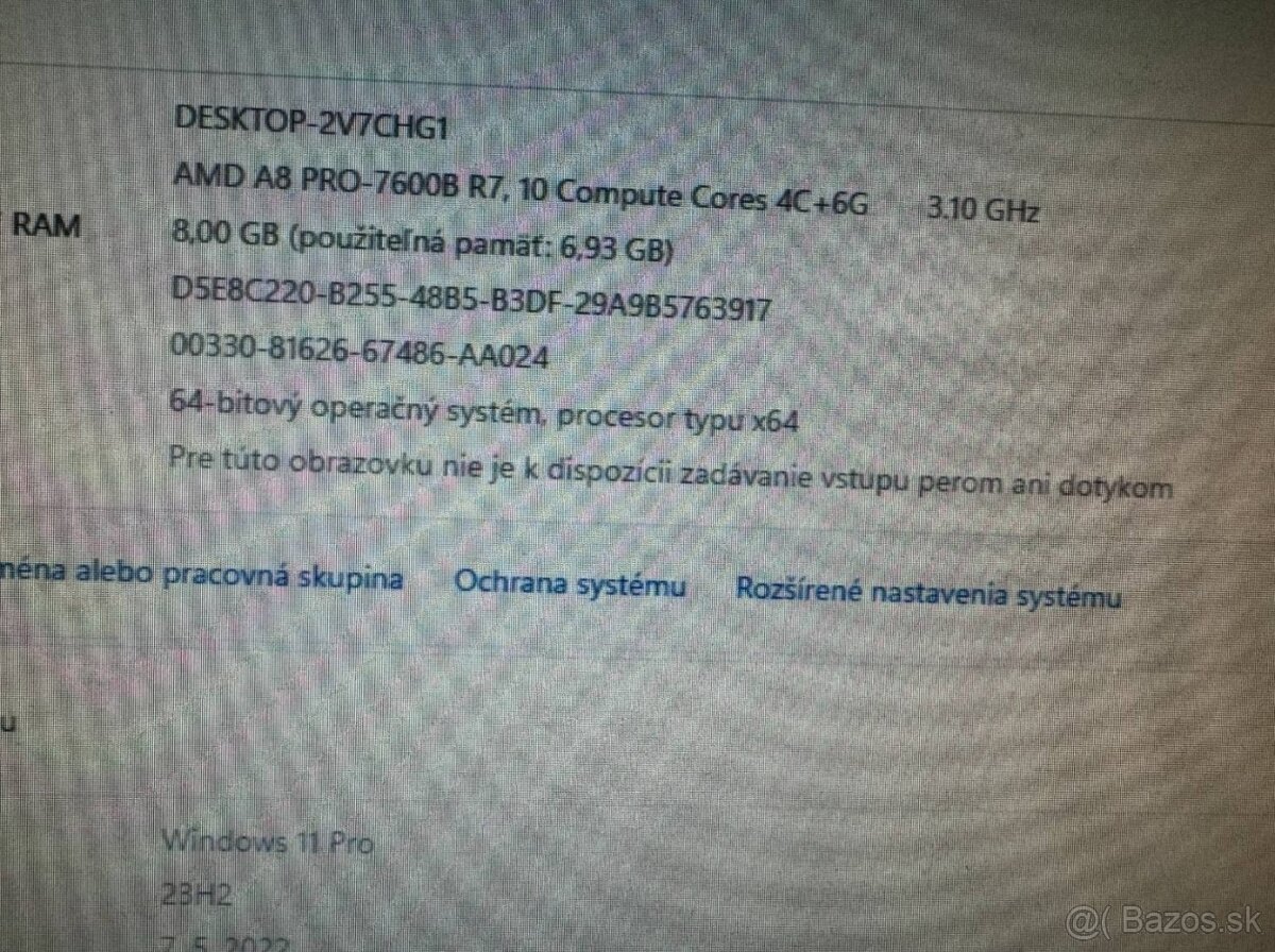 Počítač ACER SFF.Intel AMD A8 4x3,10GHz.8gb ram.120gb SSD. - 10
