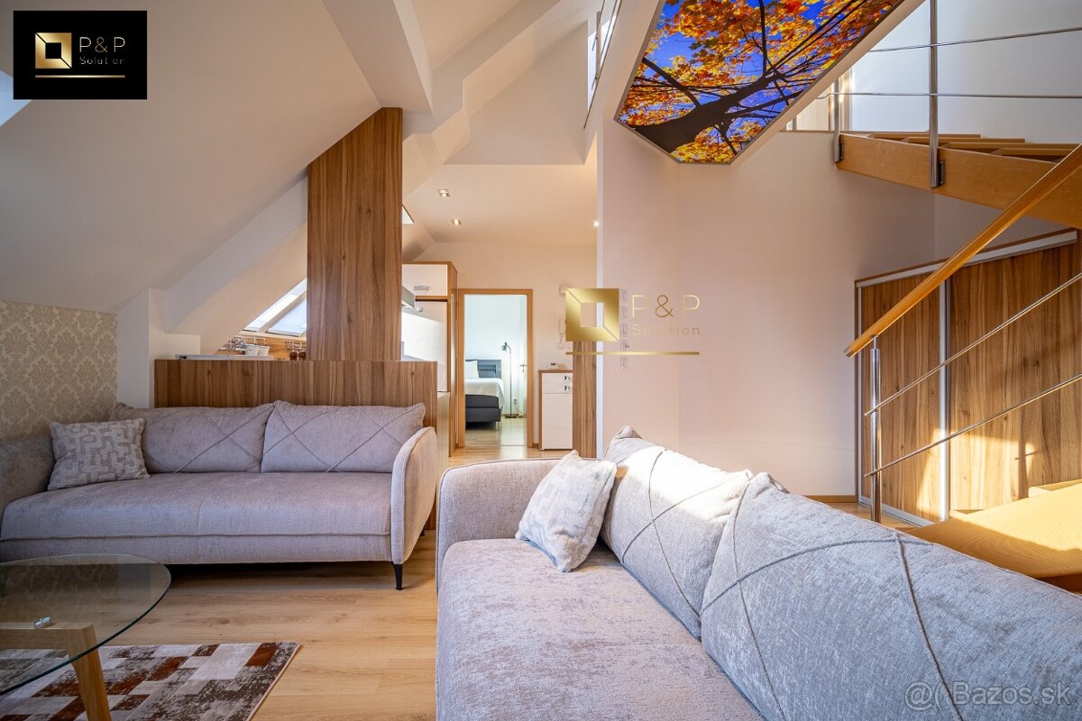 NA PRENÁJOM – Štýlový 3-izbový podkrovný byt, Jesenná KE - 10